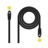 CABLE DE RED LATIGUILLO RJ45 SFTP CAT6A AWG26 0.5 M NEGRO NANOCABLE