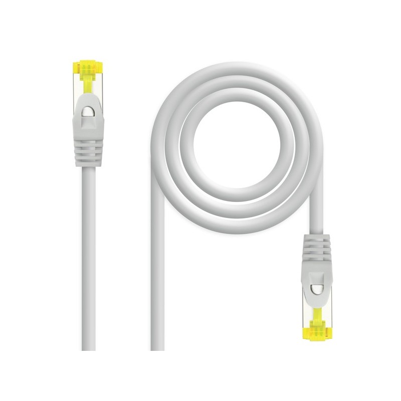 CABLE DE RED LATIGUILLO RJ45 SFTP CAT6A AWG26 1 M GRIS NANOCABLE