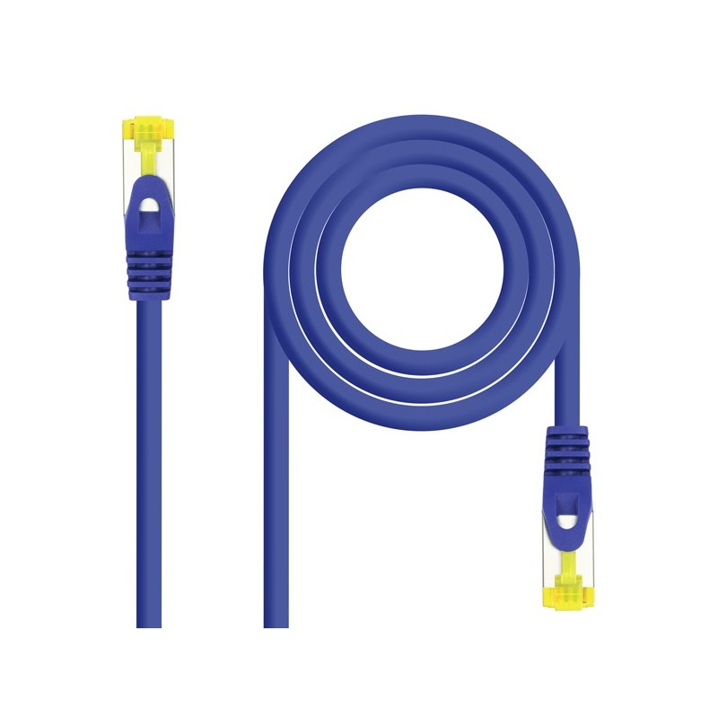 CABLE DE RED LATIGUILLO RJ45 SFTP CAT6A AWG26 2 M AZUL NANOCABLE