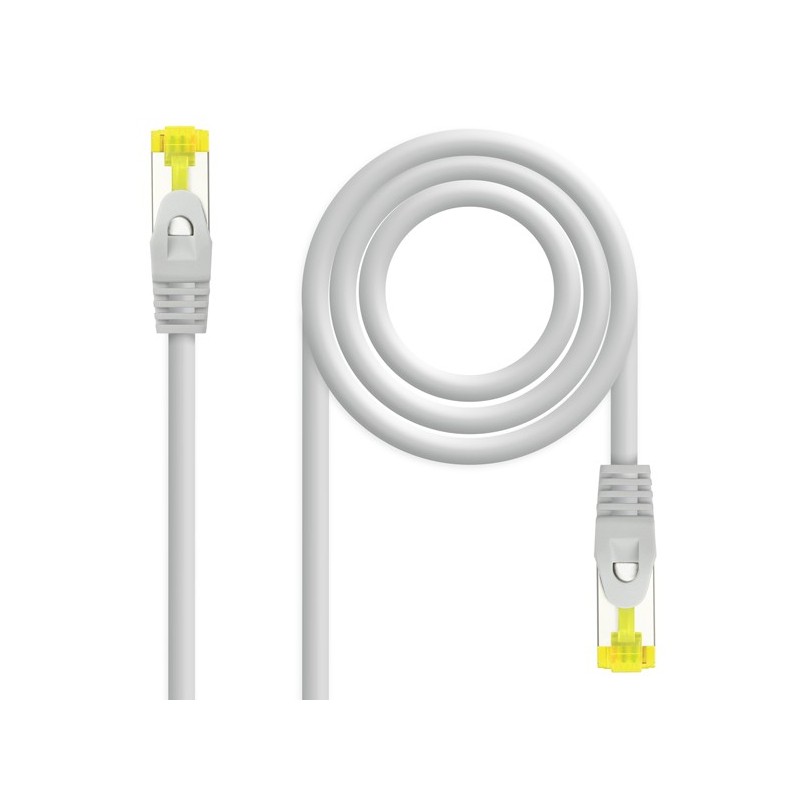 CABLE DE RED LATIGUILLO RJ45 SFTP CAT6A AWG26 10 M GRIS NANOCABLE