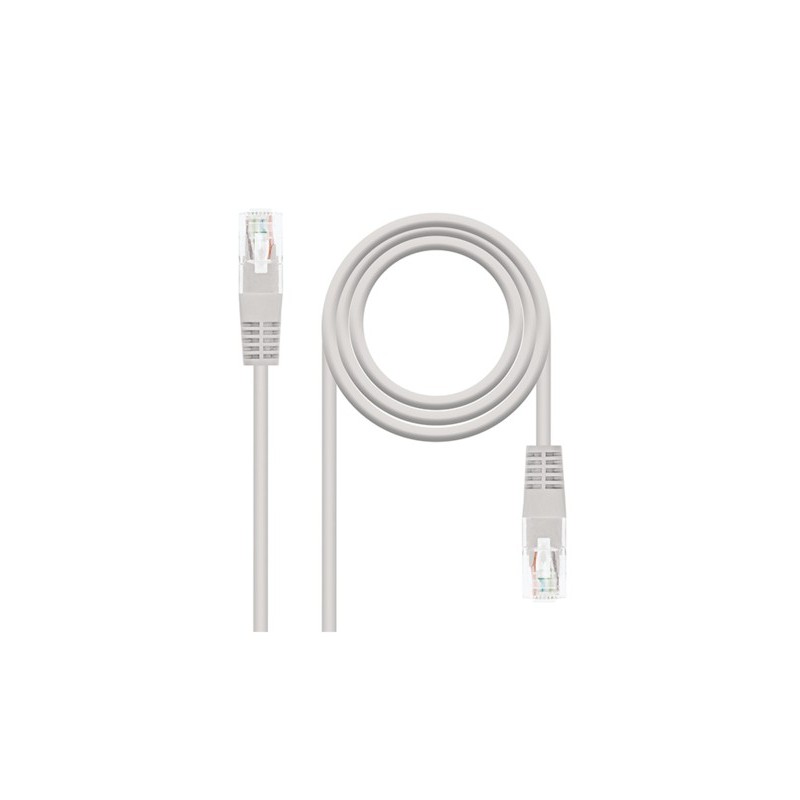 CABLE DE RED LATIGUILLO RJ45 UTP CAT6 AWG24 0.25 M GRIS NANOCABLE