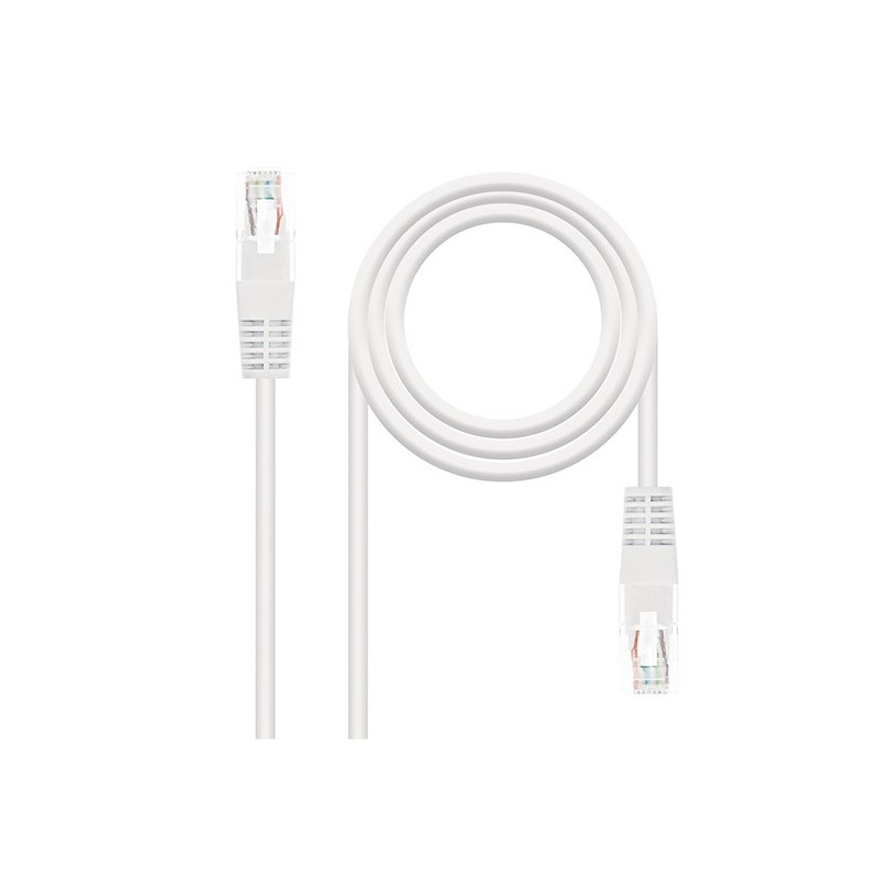 CABLE DE RED LATIGUILLO RJ45 CAT.5E UTP AW24 5 M BLANCO NANOCABLE