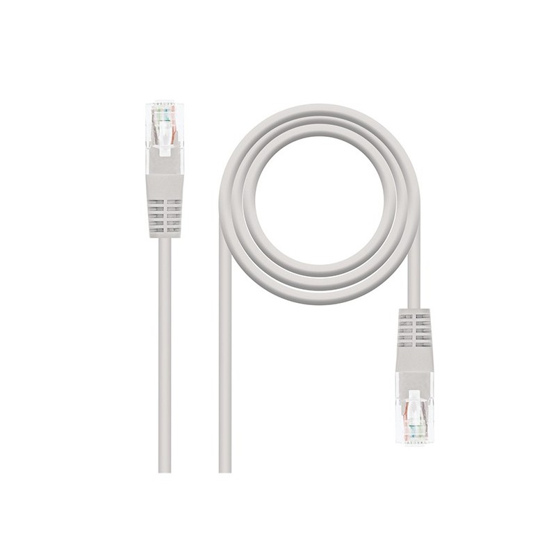 CABLE DE RED LATIGUILLO RJ45 UTP CAT6 AWG24 0.30 M GRIS NANOCABLE