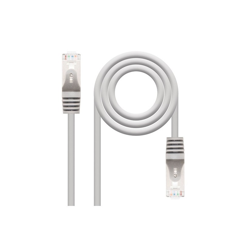 CABLE DE RED LATIGUILLO RJ45 CAT.5E FTP AWG24 2M GRIS NANOCABLE