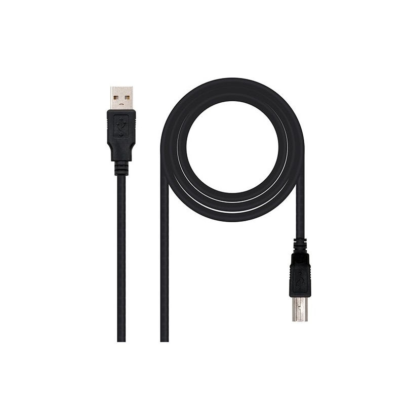 CABLE USB 2.0 IMPRESORA TIPO USB A/M-B/M 1 M NEGRO NANOCABLE