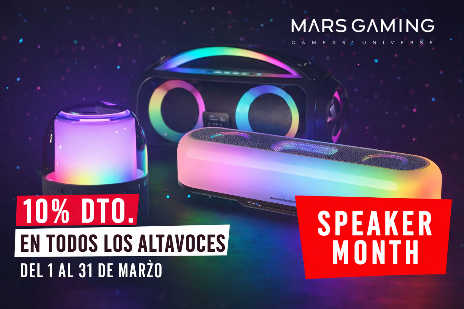 Promoción altavoces Mars Gaming
